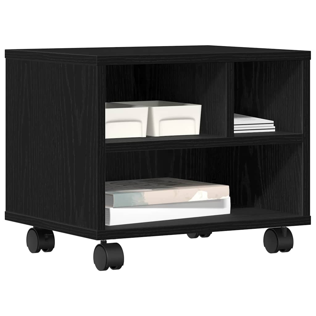 Supporto per Stampante Rovere Nero 41 x 32 x 34,5 cm