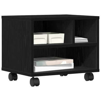 Supporto per Stampante Rovere Nero 41 x 32 x 34,5 cm