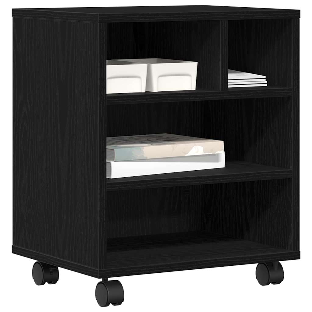 Supporto per Stampante Rovere Nero 41 x 32 x 48 cm