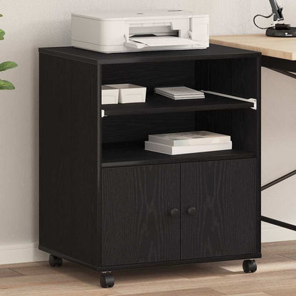 Supporto per Stampante Rovere Nero 60 x 48 x 74 cm