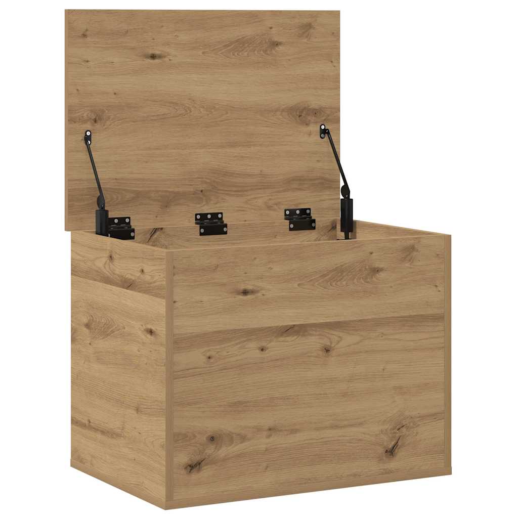 Scatola di Stoccaggio rovere artigianale 60 x 42 x 46 cm