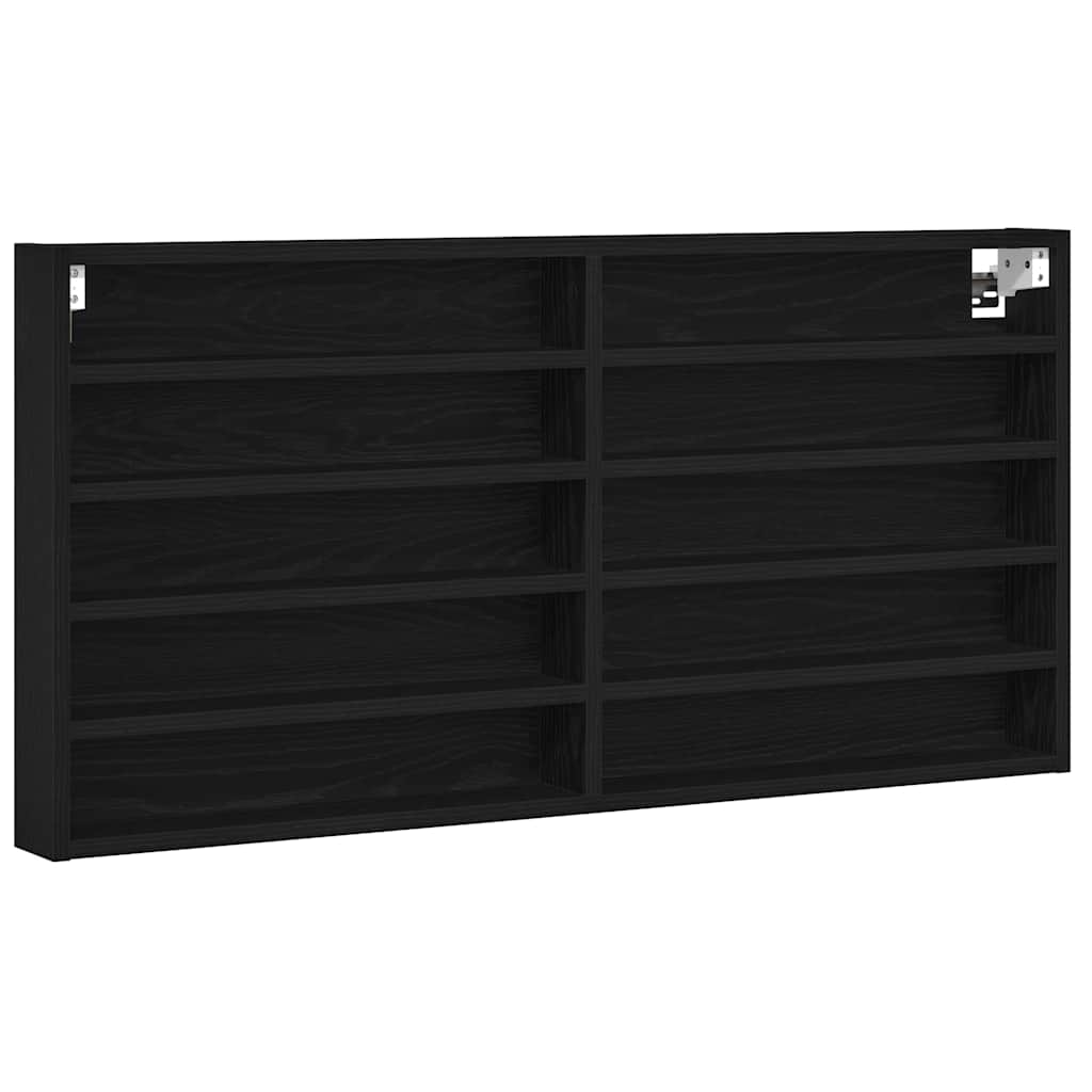 Vetrina Rovere Nero 100 x 8,5 x 50 cm Legno multistrato