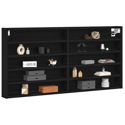 Vetrina Rovere Nero 100 x 8,5 x 50 cm Legno multistrato