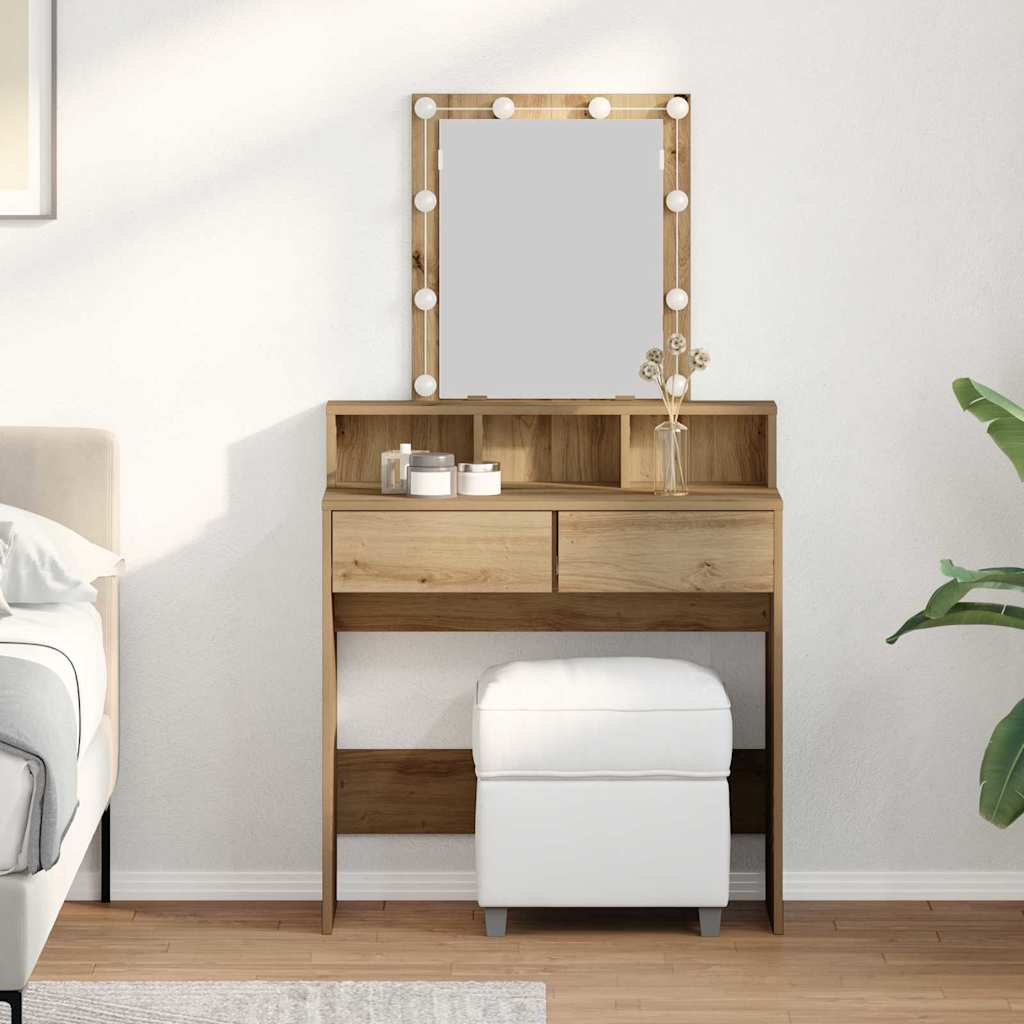 Tavolo da Trucco rovere artigianale 80 x 41 x 144.5 cm