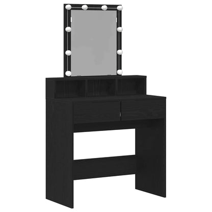 Tavolo da Trucco con cassetto Rovere nero 80 x 41 x 144.5 cm