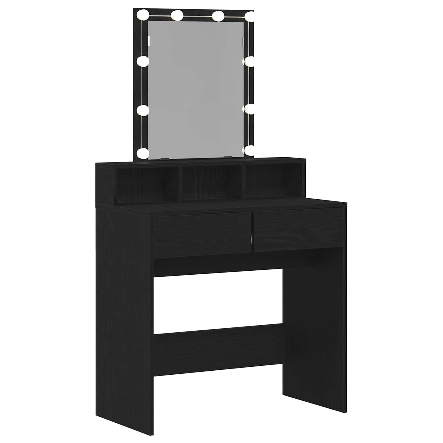 Tavolo da Trucco con cassetto Rovere nero 80 x 41 x 144.5 cm