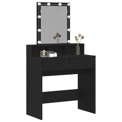 Tavolo da Trucco con cassetto Rovere nero 80 x 41 x 144.5 cm