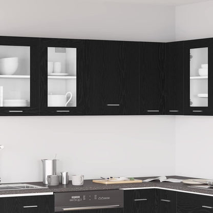 Armadio pensile con porta Riga Rovere nero 50 x 31 x 60 cm