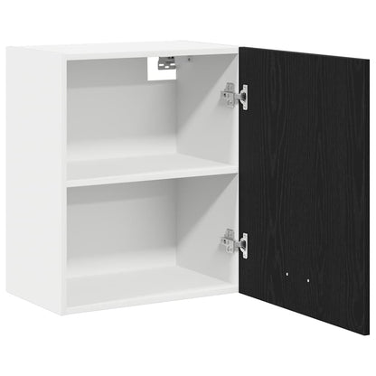 Armadio pensile con porta Riga Rovere nero 50 x 31 x 60 cm