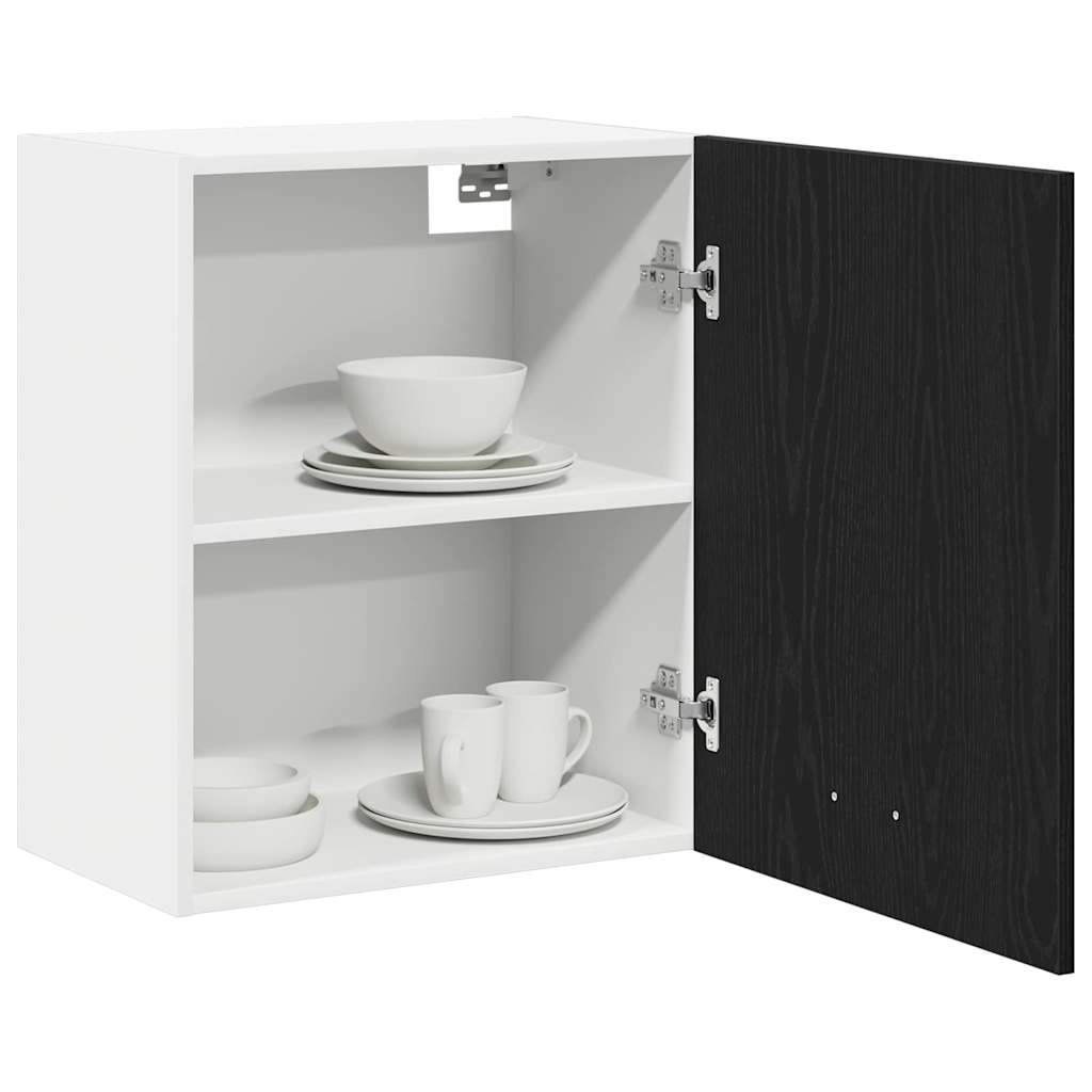 Armadio pensile con porta Riga Rovere nero 50 x 31 x 60 cm