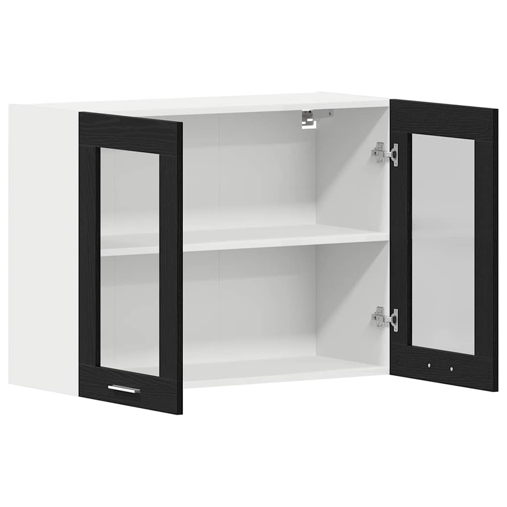 Armadio pensile Lyon Rovere Nero 80 x 31 x 60 cm