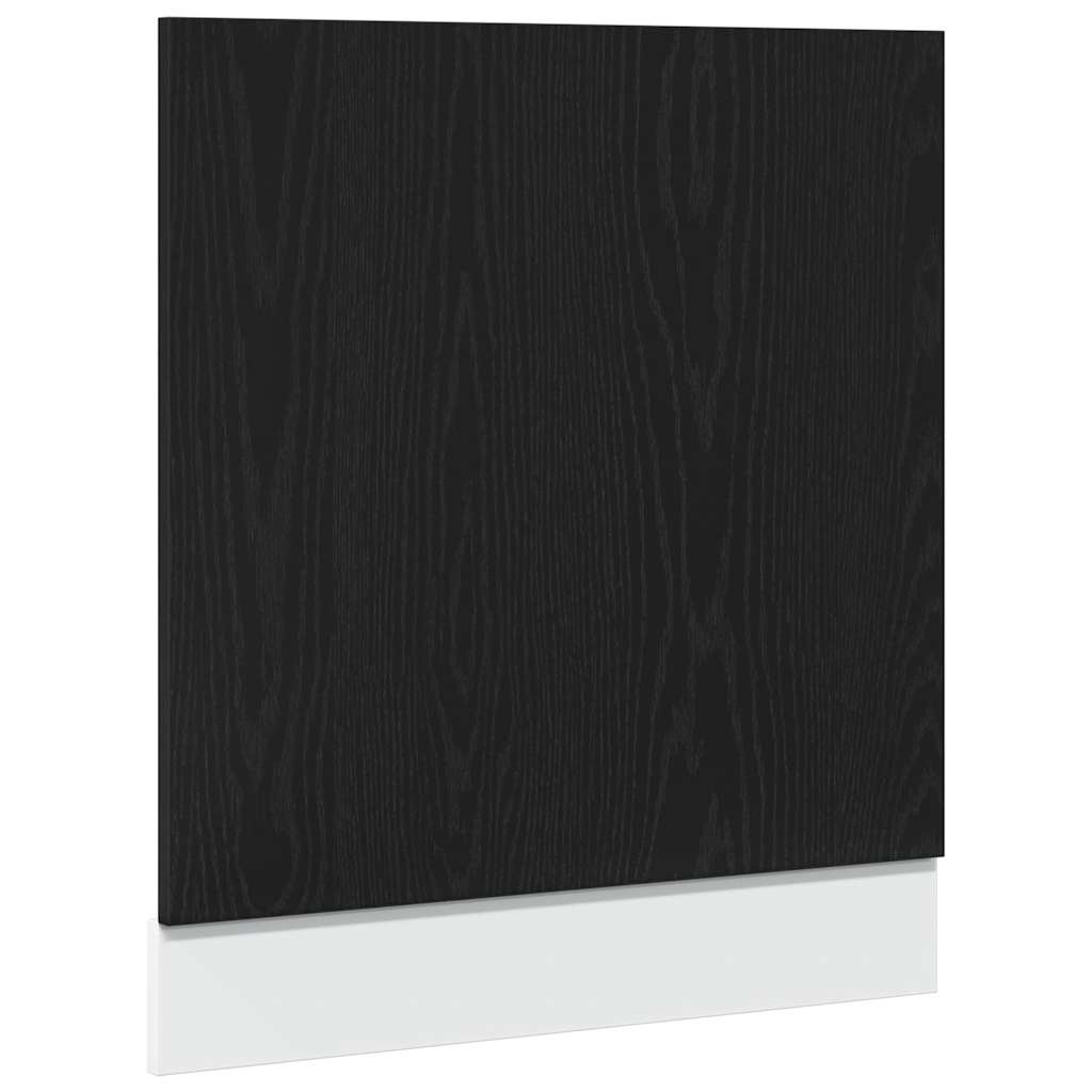 Pannello Lavastoviglie Rovere Nero 60x1,5x67 cm in Truciolato