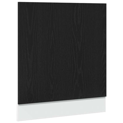 Pannello Lavastoviglie Rovere Nero 60x1,5x67 cm in Truciolato