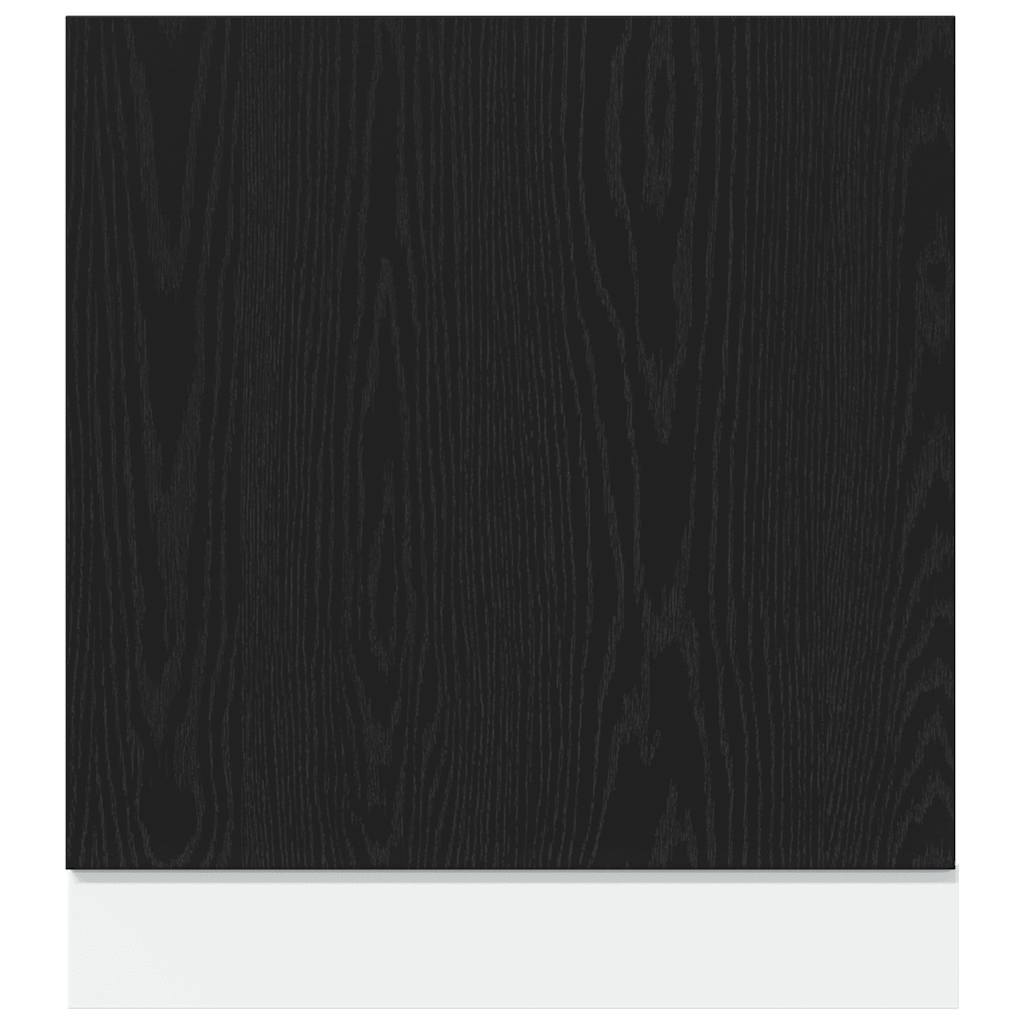 Pannello Lavastoviglie Rovere Nero 60x1,5x67 cm in Truciolato