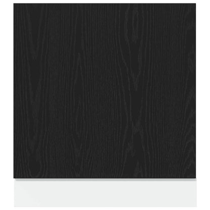 Pannello Lavastoviglie Rovere Nero 60x1,5x67 cm in Truciolato