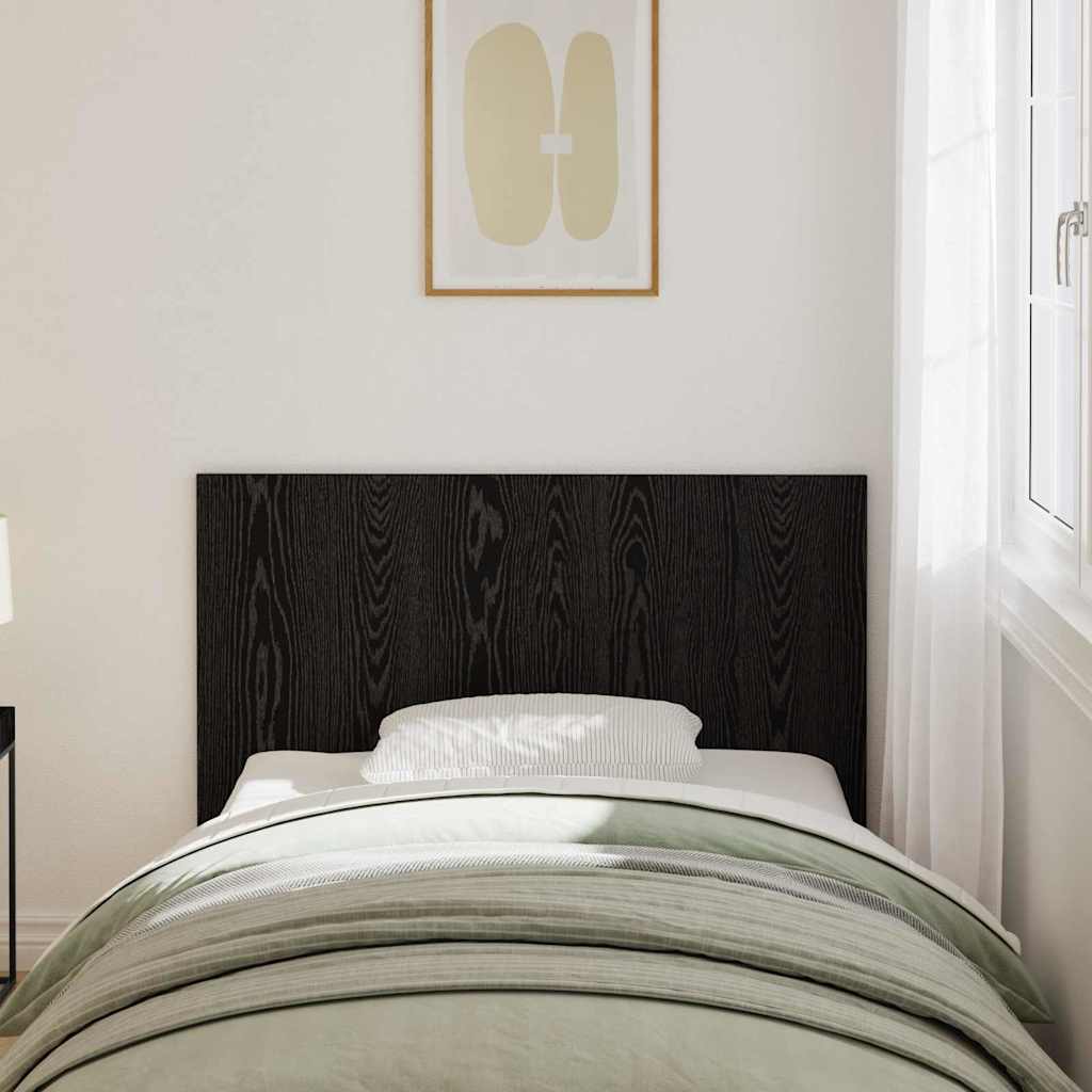 Testiera del letto con testiera Rovere Nero Legno multistrato