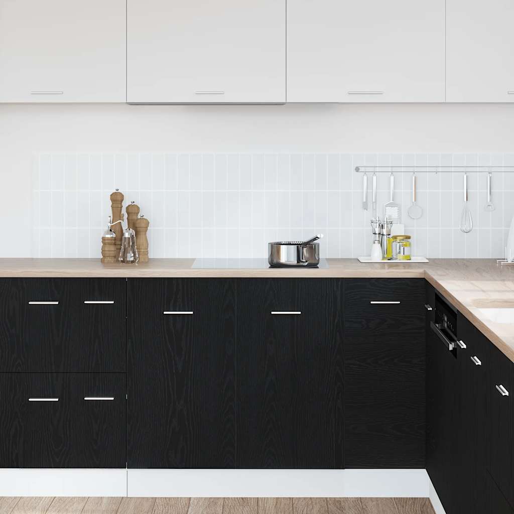 Mobile Sotto Lavello Rovere Nero 80x46x81,5 cm Legno Ingegnerizzato