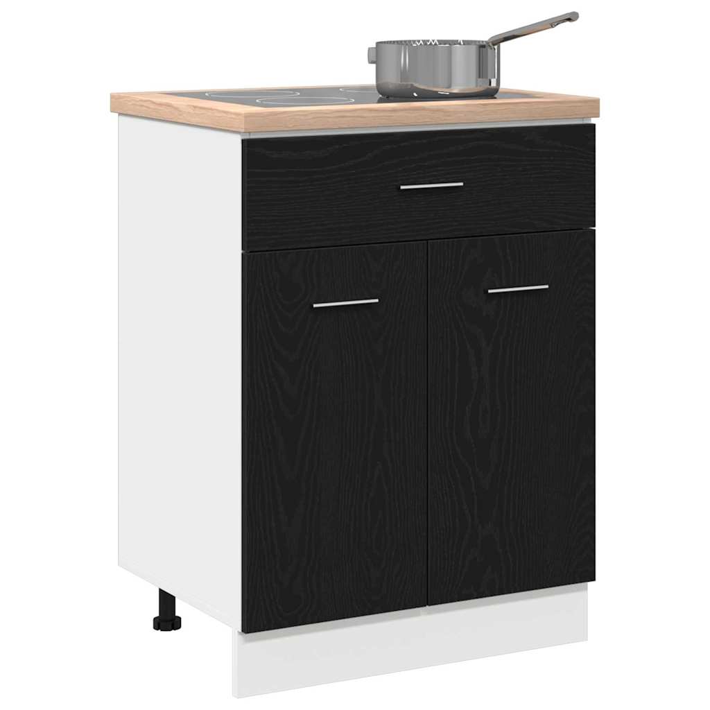Armadio pensile Rovere Nero 60 x 46 x 81,5 cm Legno multistrato