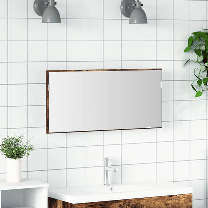 Specchio Marrone 80 x 37 cm Vetro e Legno Ingegnerizzato