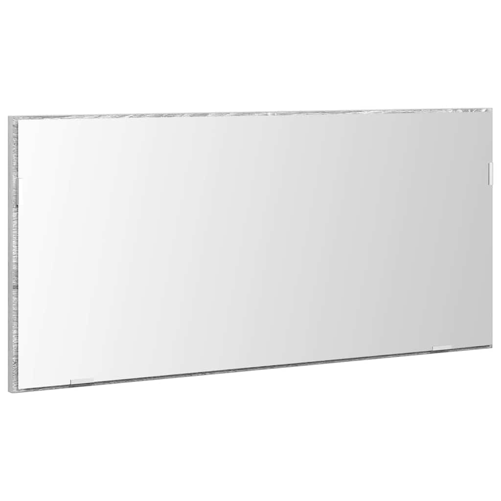 Specchio con luci a strisce a LED Grigio sonoma alto 80 x 37 cm