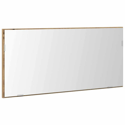 Specchio con luci a strisce a LED rovere artigianale 80 x 37 cm