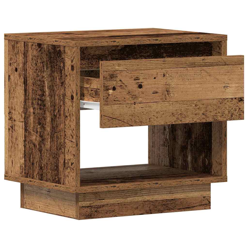 Comodino 2 pcs Legno vecchio 45 x 34 x 44 cm Legno multistrato