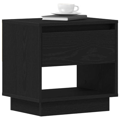 Comodino 2 pcs Rovere Nero 45 x 34 x 44 cm Legno multistrato