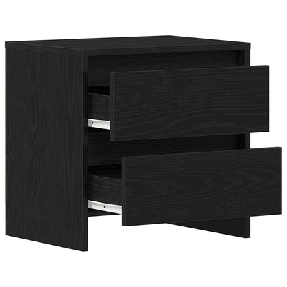 Armadio da Notte 2 pcs Rovere Nero 45 x 34 x 44,5 cm