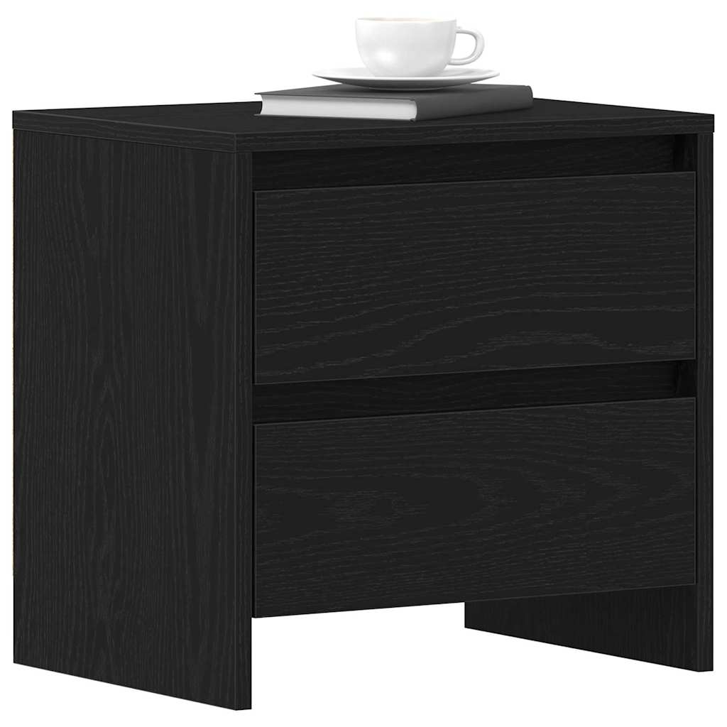 Armadio da Notte 2 pcs Rovere Nero 45 x 34 x 44,5 cm