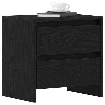 Armadio da Notte 2 pcs Rovere Nero 45 x 34 x 44,5 cm