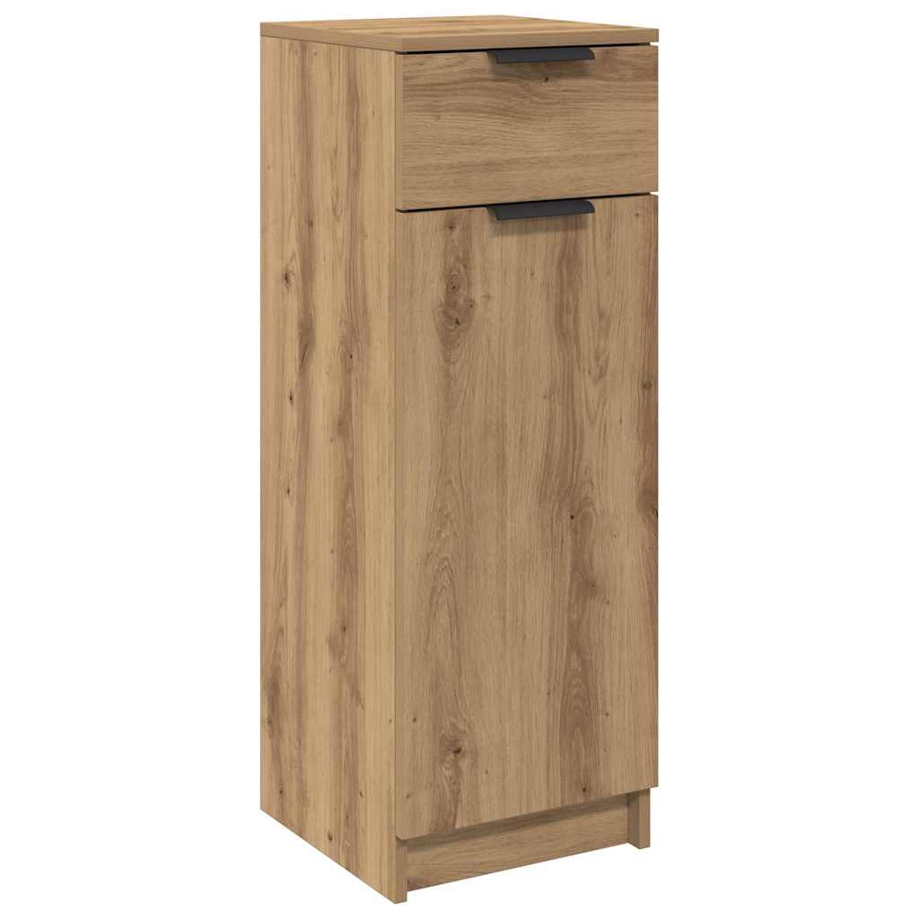 Mobile da Bagno con cassetto rovere artigianale 32 x 34 x 90 cm
