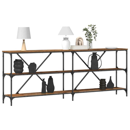 Tavolo consolle con lo scaffale Legno vecchio 200 x 30 x 75 cm