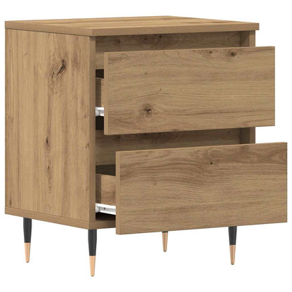 Armadio da Notte 2 pcs rovere artigianale 40 x 35 x 50 cm