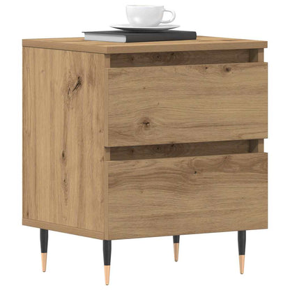 Armadio da Notte 2 pcs rovere artigianale 40 x 35 x 50 cm