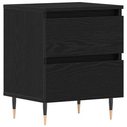 Armadio da Notte Rovere Nero 40 x 35 x 50 cm Legno multistrato