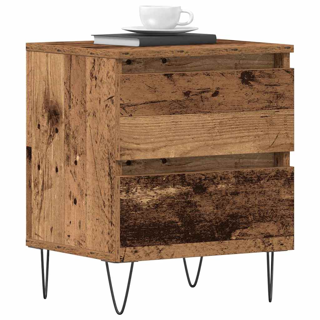Armadio da Notte 2 pcs Legno vecchio 40 x 35 x 50 cm