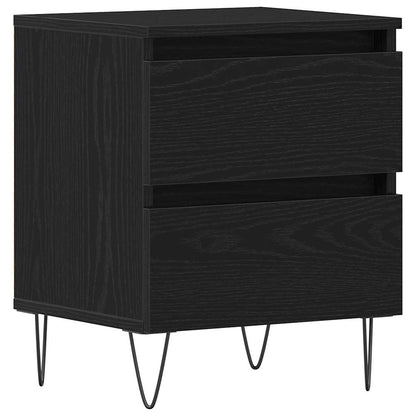 Armadio da Notte Rovere Nero 40 x 35 x 50 cm Legno multistrato