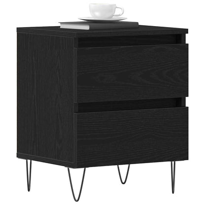 Armadio da Notte con cassetto 2 pcs Rovere Nero 40 x 35 x 50 cm