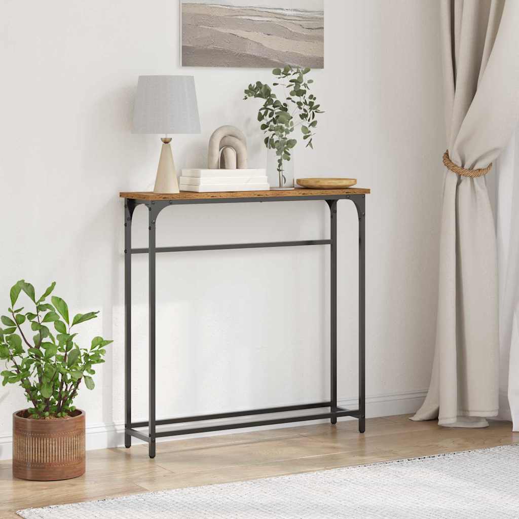 Tavolo consolle con lo scaffale Legno vecchio 75 x 19,5 x 75 cm