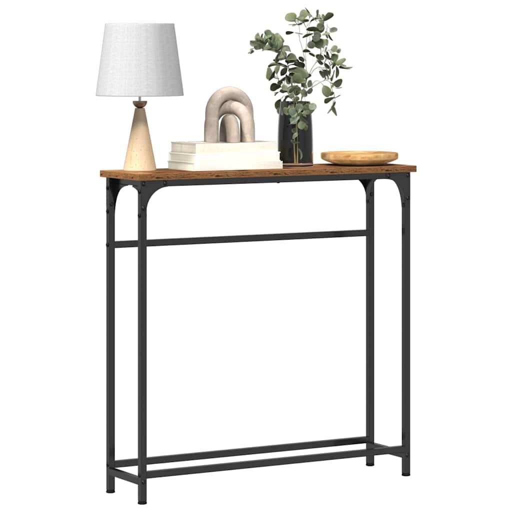 Tavolo consolle con lo scaffale Legno vecchio 75 x 19,5 x 75 cm