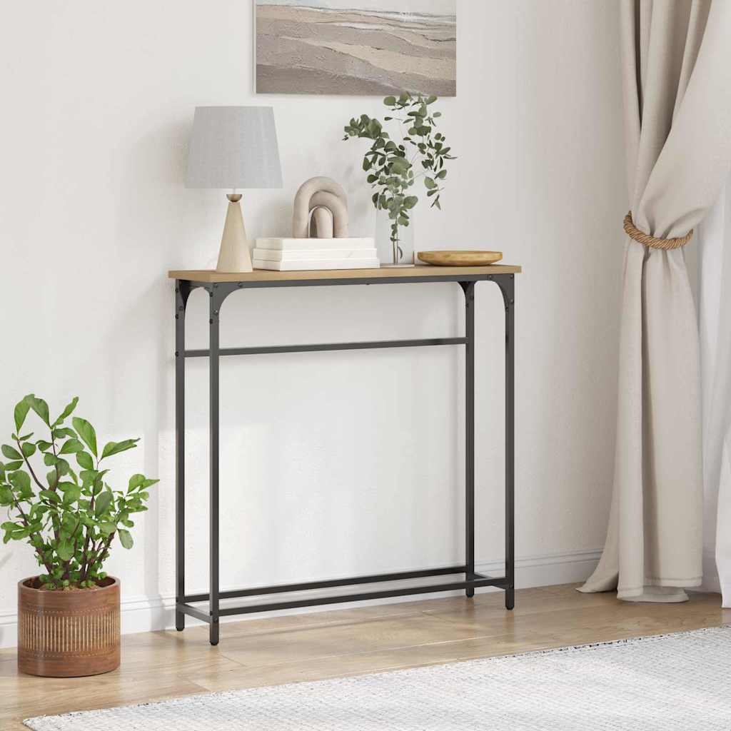 Tavolo consolle Rovere artigianale 75 x 19,5 x 75 cm