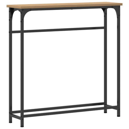 Tavolo consolle Rovere artigianale 75 x 19,5 x 75 cm