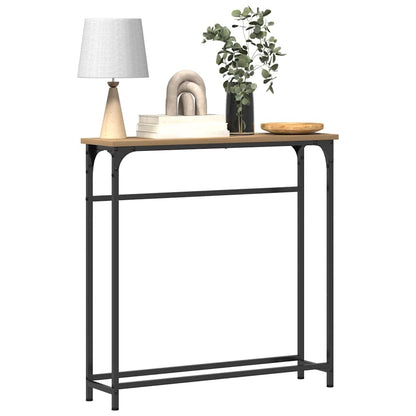 Tavolo consolle Rovere artigianale 75 x 19,5 x 75 cm