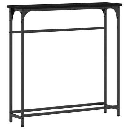 Tavolo consolle Rovere Nero 75 x 19,5 x 75 cm Legno multistrato