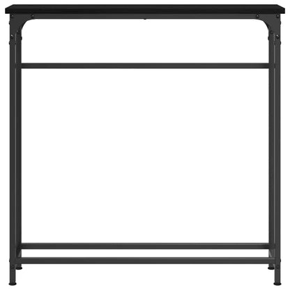 Tavolo consolle Rovere Nero 75 x 19,5 x 75 cm Legno multistrato