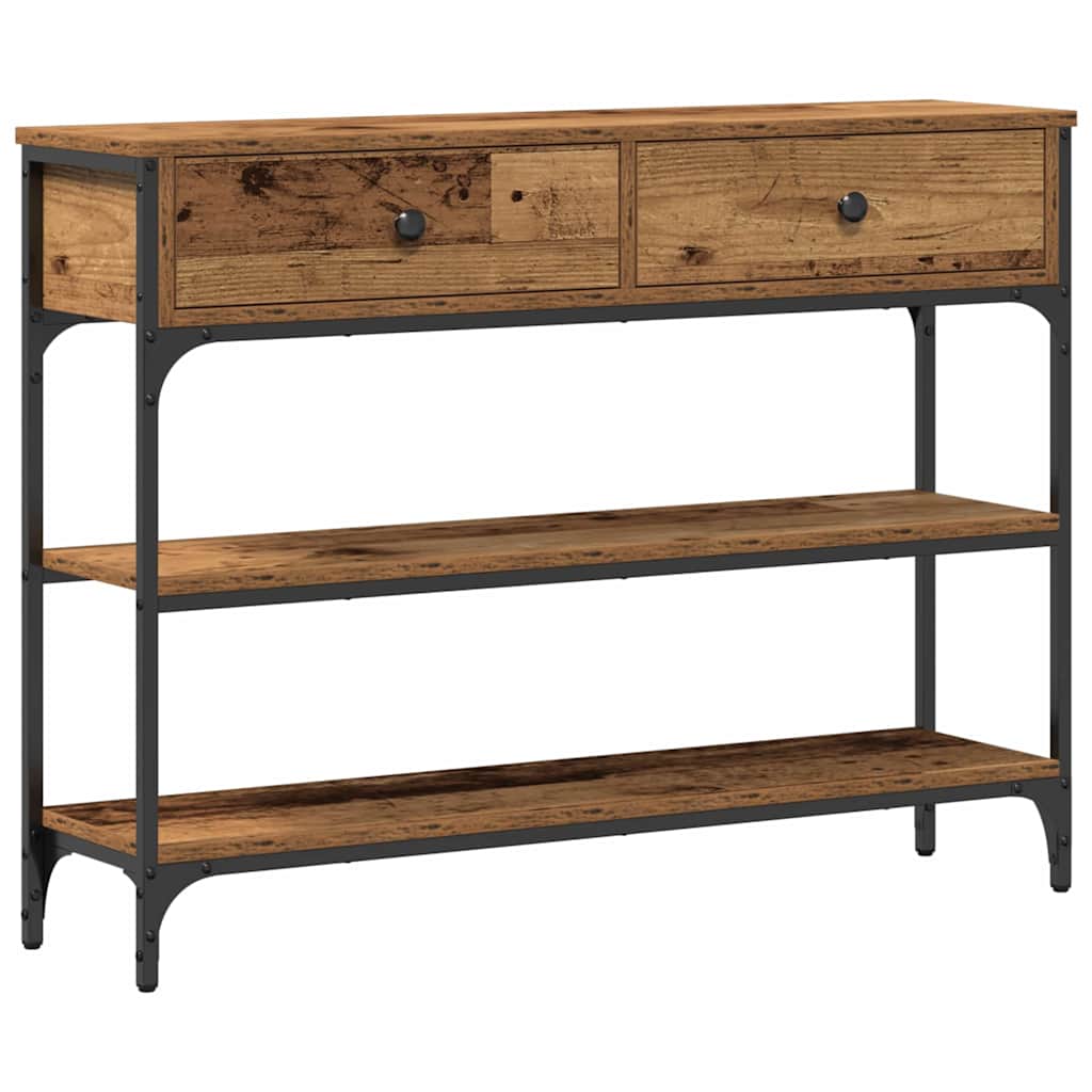 Tavolo consolle con cassetto Legno vecchio 72.5 x 25 x 75 cm
