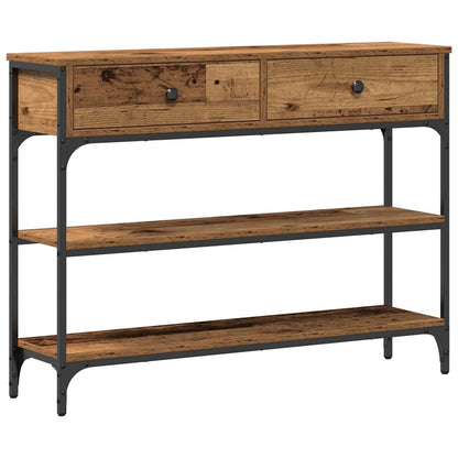 Tavolo consolle con cassetto Legno vecchio 72.5 x 25 x 75 cm