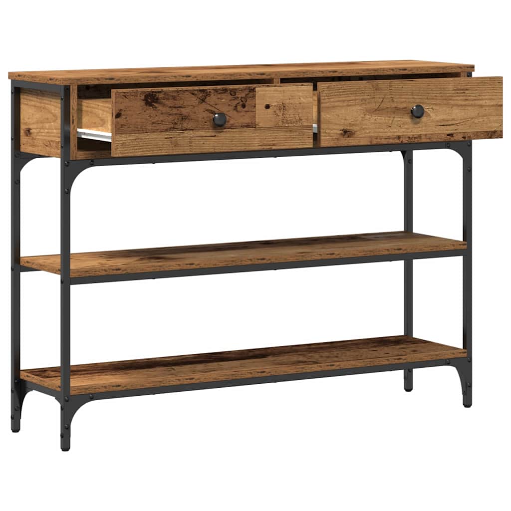 Tavolo consolle con cassetto Legno vecchio 72.5 x 25 x 75 cm