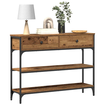 Tavolo consolle con cassetto Legno vecchio 72.5 x 25 x 75 cm