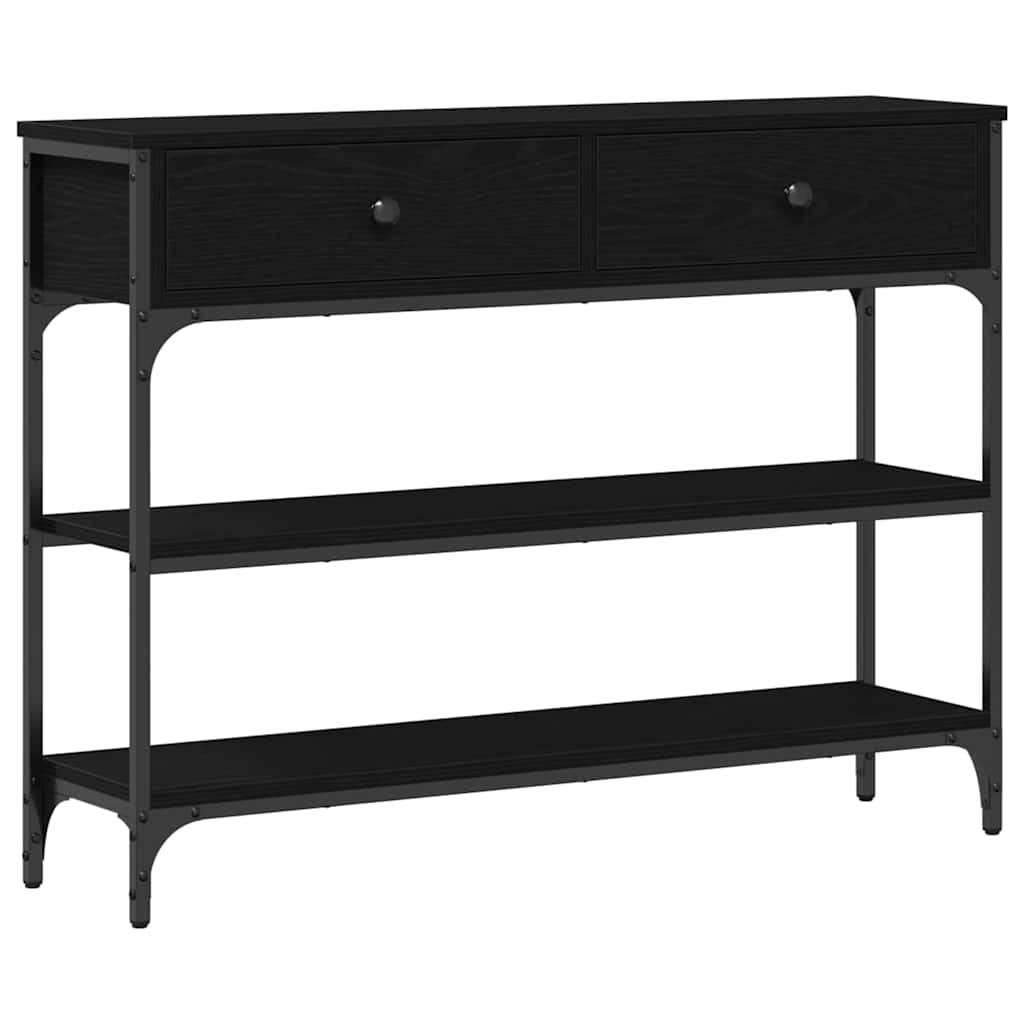 Tavolo consolle Rovere Nero 72.5 x 25 x 75 cm Legno multistrato